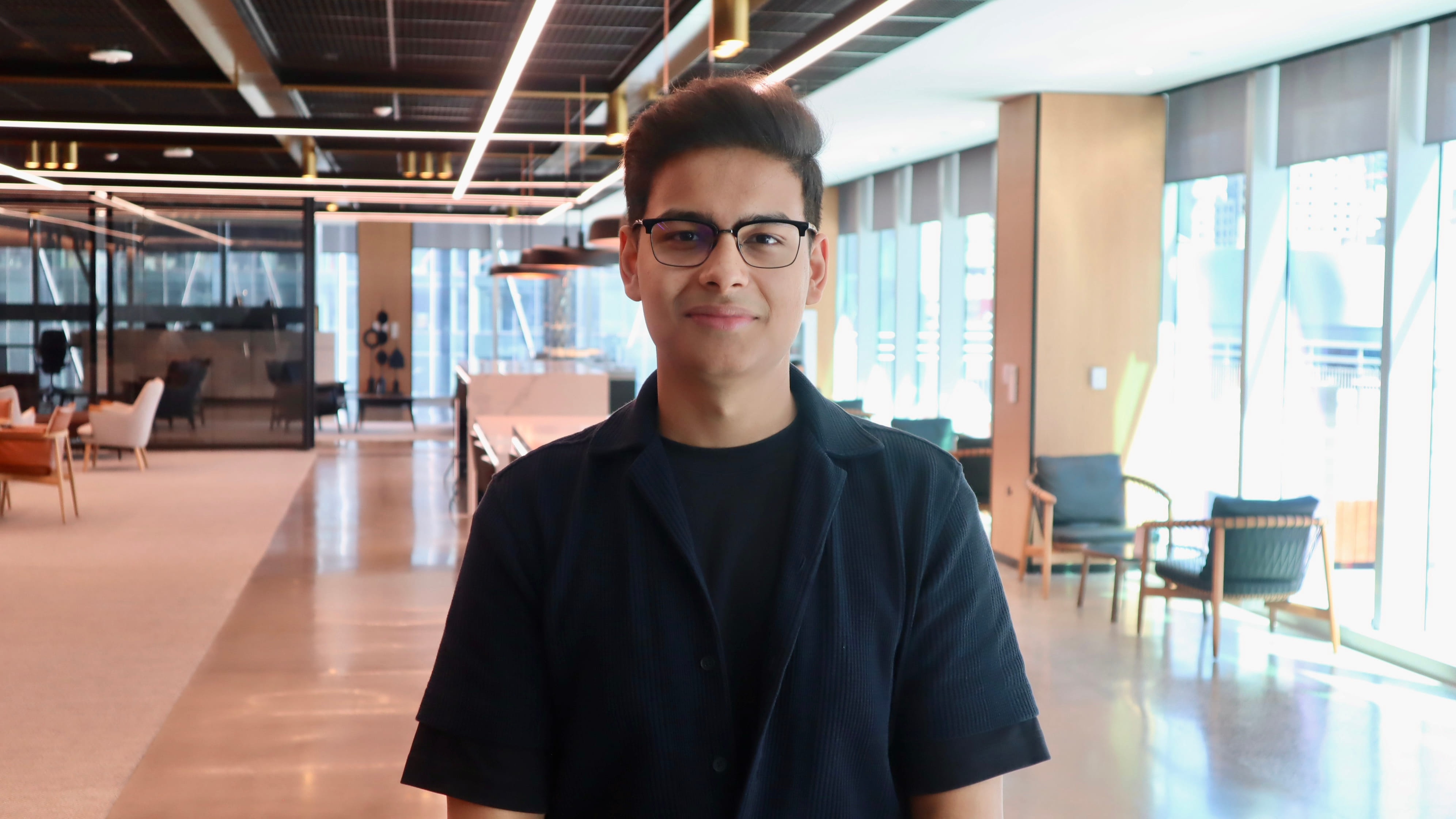 Aaryaman Singh in a modern office in Toronto